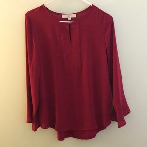 XS Loft bell cuff blouse
